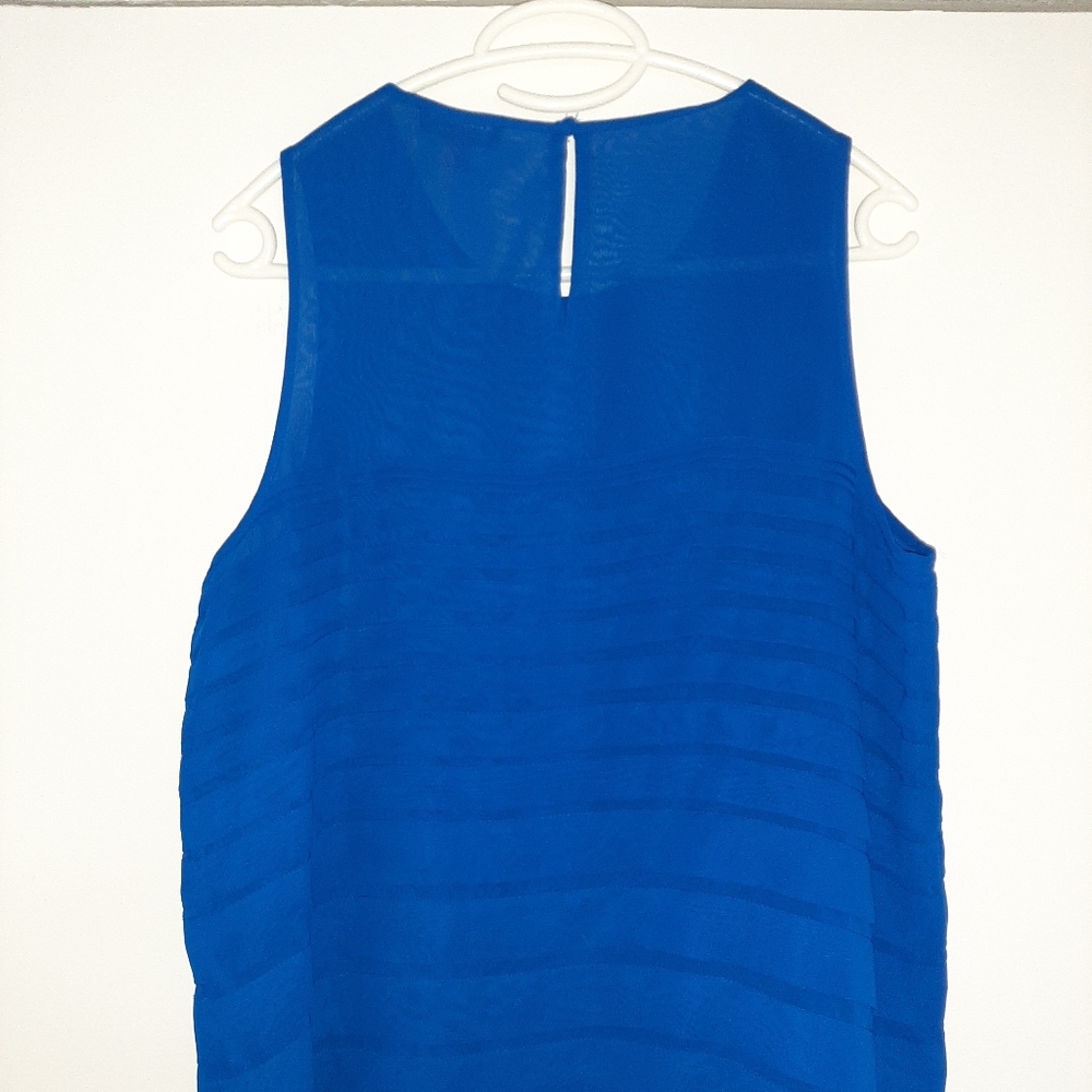 Vince Camuto small blue ladies Sleeveless blouse - Picture 5 of 15